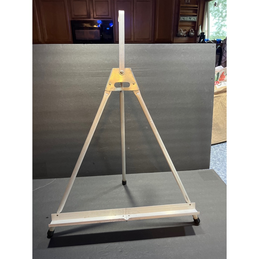 Vintage Star Rite Aluminum Folding Easel Made in USA Silver Tripod Art Display